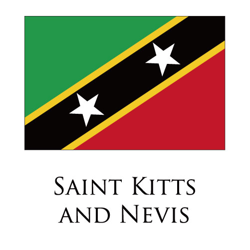 Saint Kitts and Nevis flag logo cricut iron on